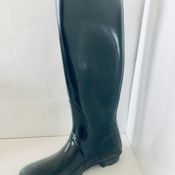Hunter Womens Black Tain Boots Size 7 - Picture 6 of 8